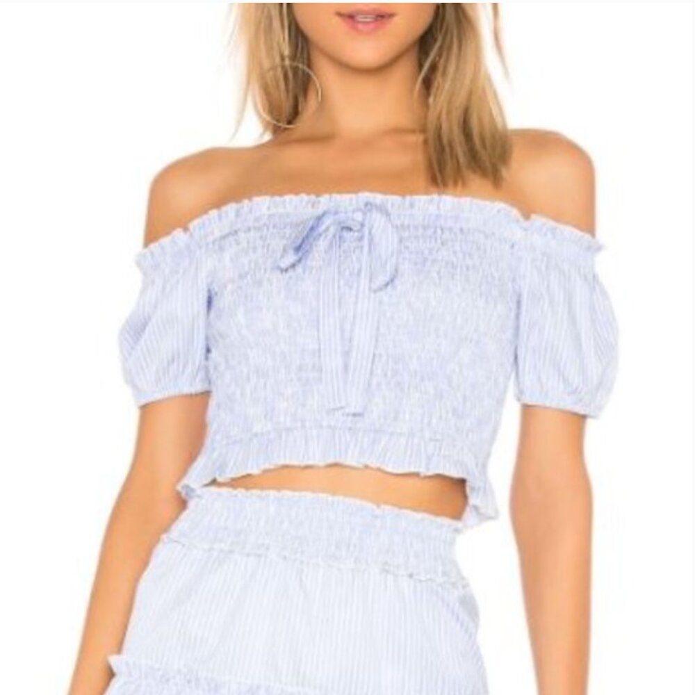 Revolve Off the Shoulder Smocked Top